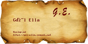 Gál Ella névjegykártya